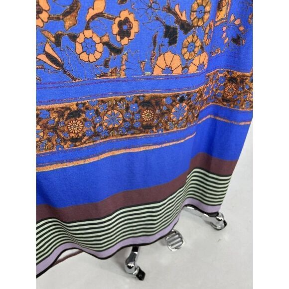 Anthropologie Dream Daily Maxi Dress Size Small Blue Floral Tile Burst USA - Picture 7 of 9